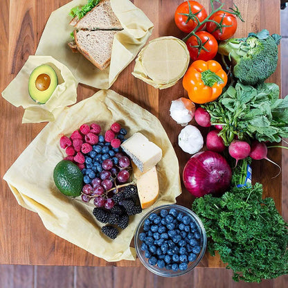 2-Pack: 4 Variety Beeswax Food Wraps