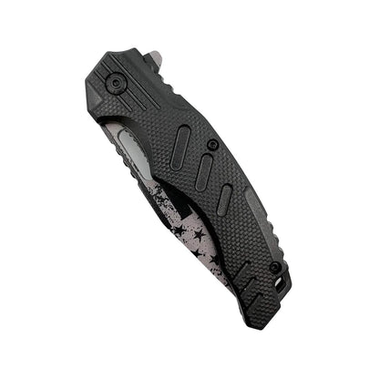 2-Pack: 4.75" American Flag Tanto Blade with ABS Handle