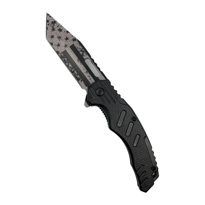2-Pack: 4.75" American Flag Tanto Blade with ABS Handle