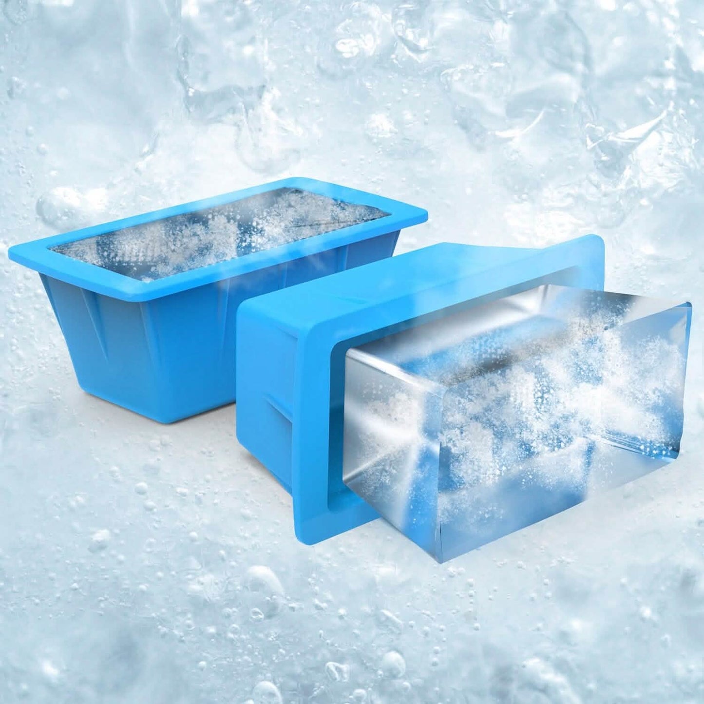 2-Pack: 6.6 lbs. Silicone Freezer Ice Block Molds