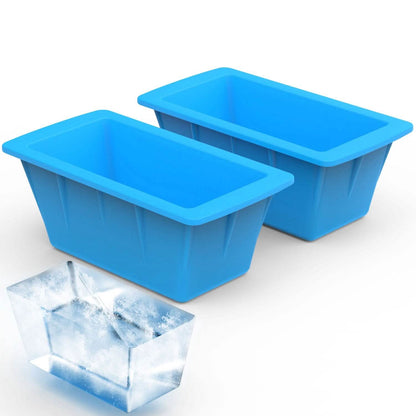 2-Pack: 6.6 lbs. Silicone Freezer Ice Block Molds