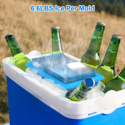 2-Pack: 6.6 lbs. Silicone Freezer Ice Block Molds