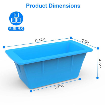 2-Pack: 6.6 lbs. Silicone Freezer Ice Block Molds