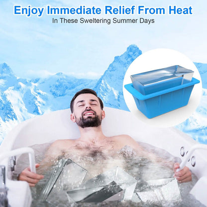 2-Pack: 6.6 lbs. Silicone Freezer Ice Block Molds