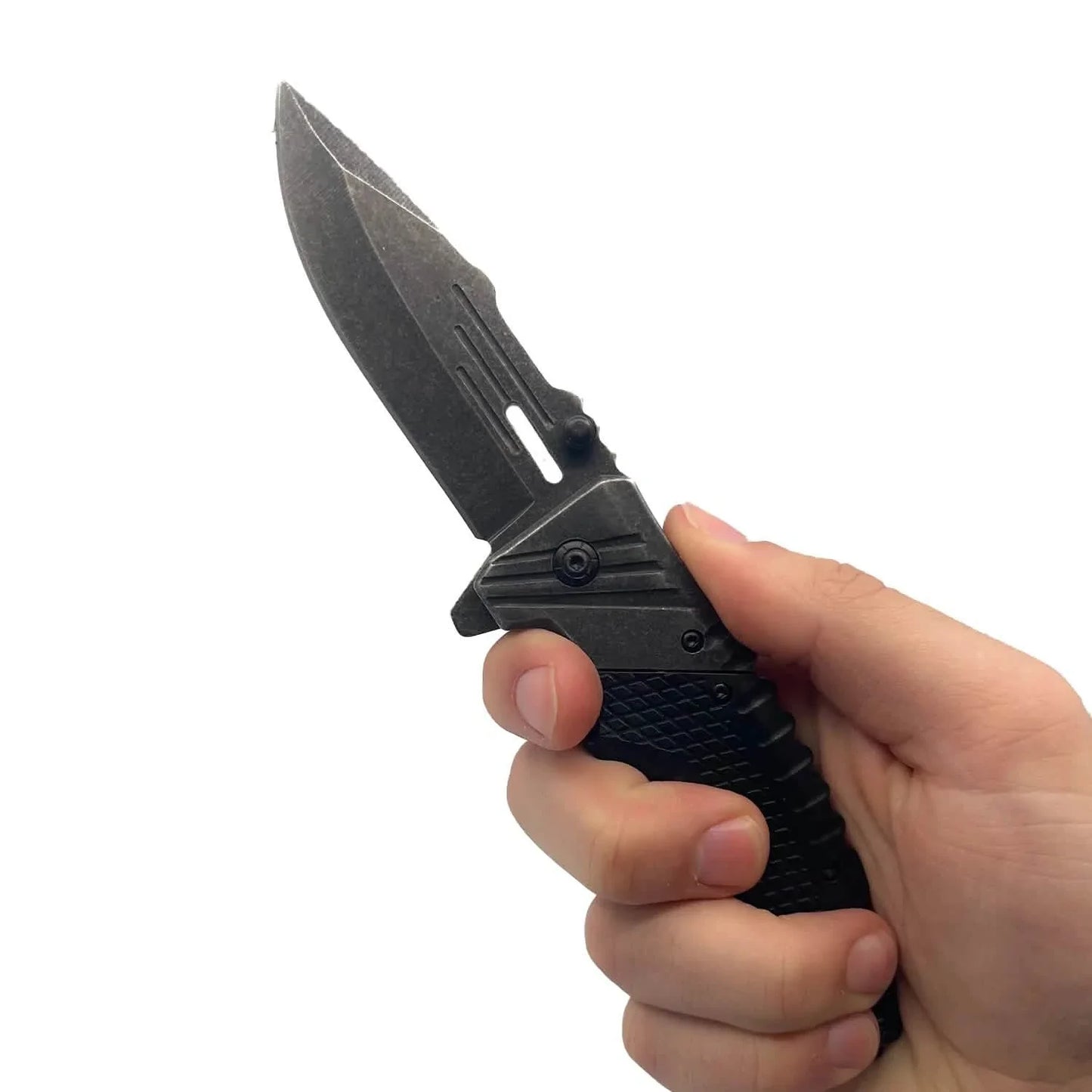 2-Pack: 7.10" Stonewashed Spring Assisted Knife