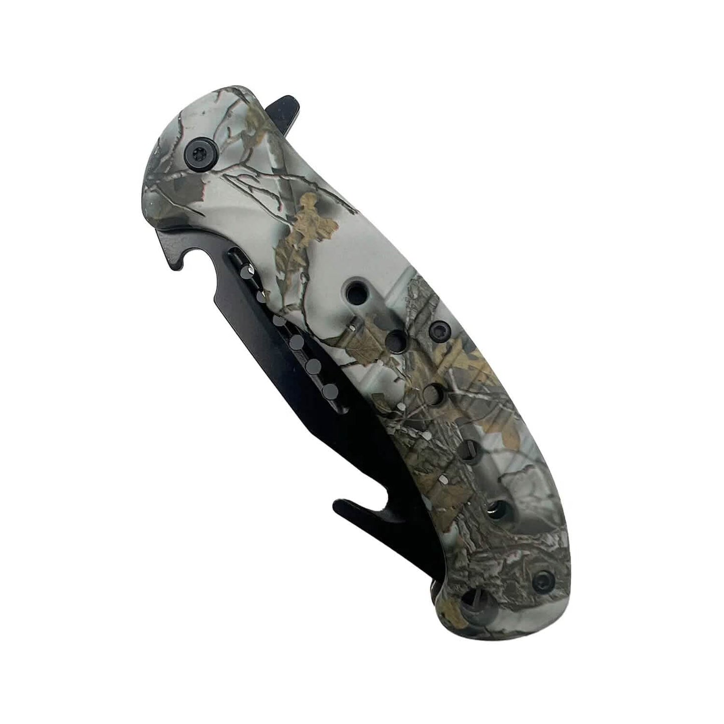 2-Pack: 8.75" Camo Spring Assisted Knife with ABS Handle