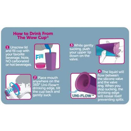 2-Pack: 9 Oz 360 Spill Free Wow Drinking Cup for Kids