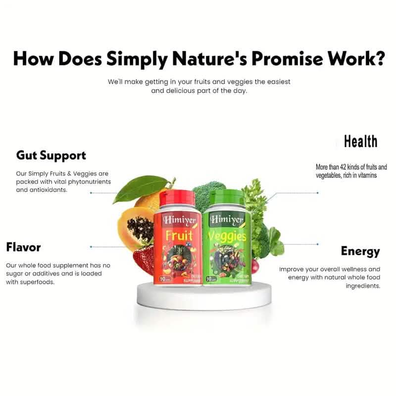 2-Pack: 90-Day Fruit and Veggie Supplements Bundle