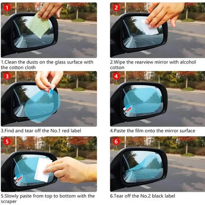 2-Pack: Anti-Rain Clear Film Stickers