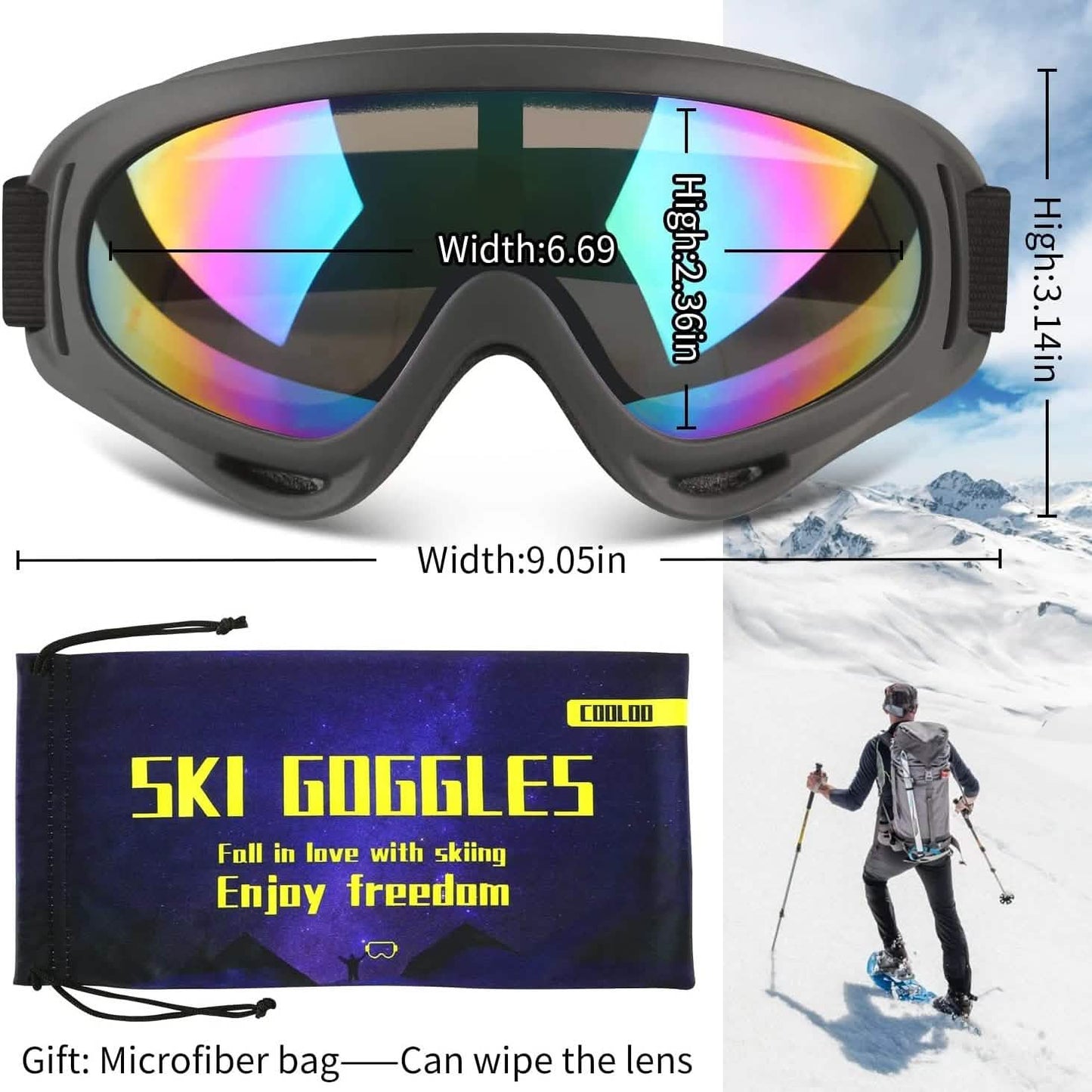 2-Pack: Anti-Scratch Dustproof Sports Goggles