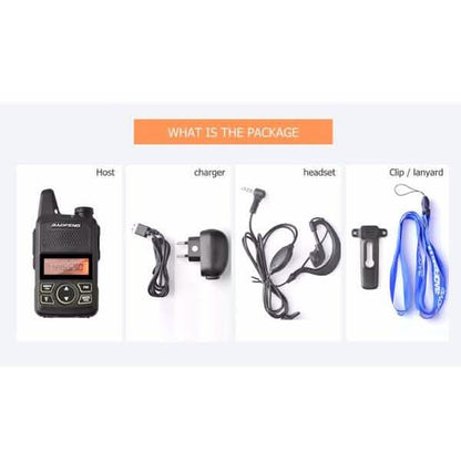 2-Pack: Baofeng T1 Walkie Talkie