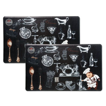 2-Pack: Bibb Home Anti Fatigue Foam Kitchen Mats