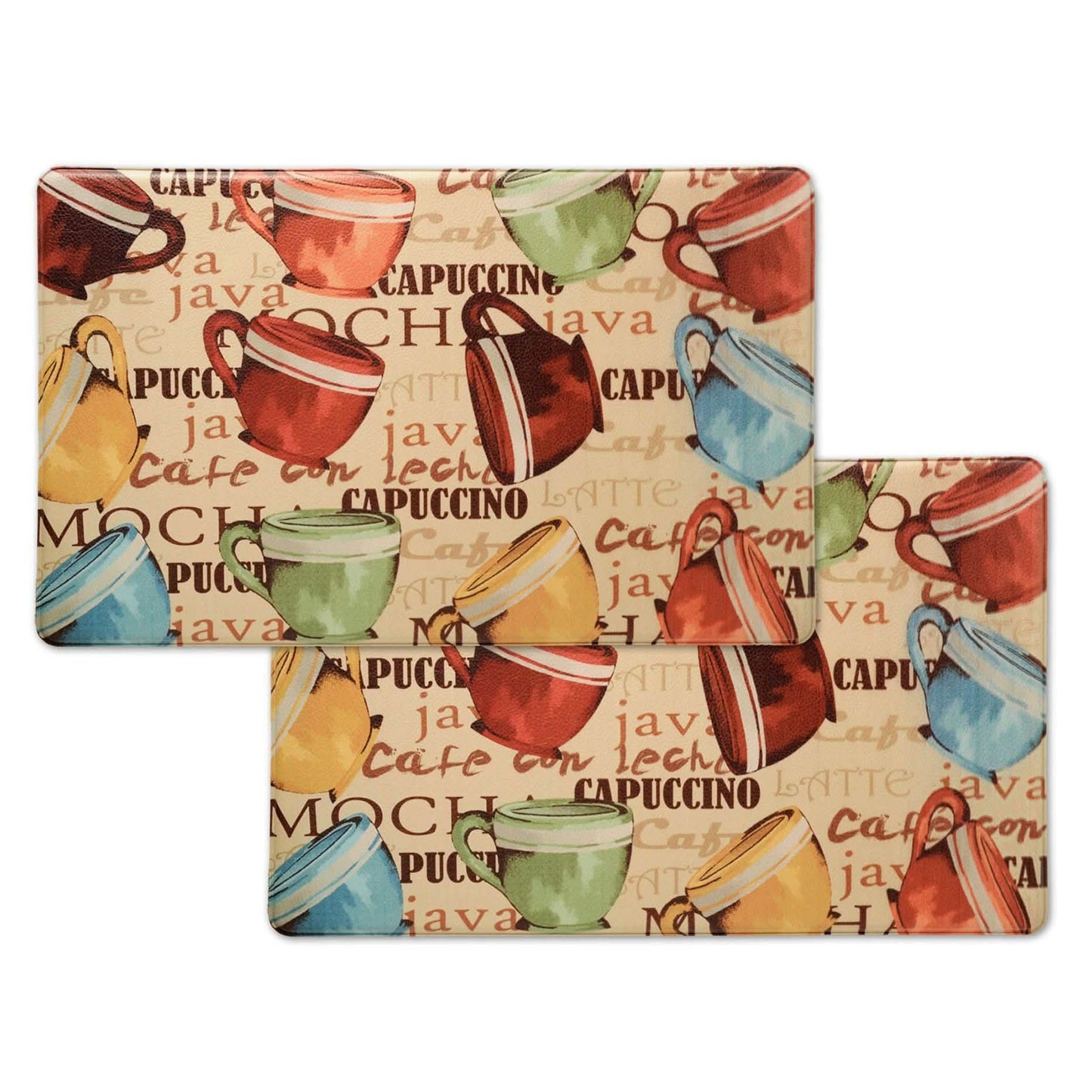 2-Pack: Bibb Home Anti Fatigue Foam Kitchen Mats
