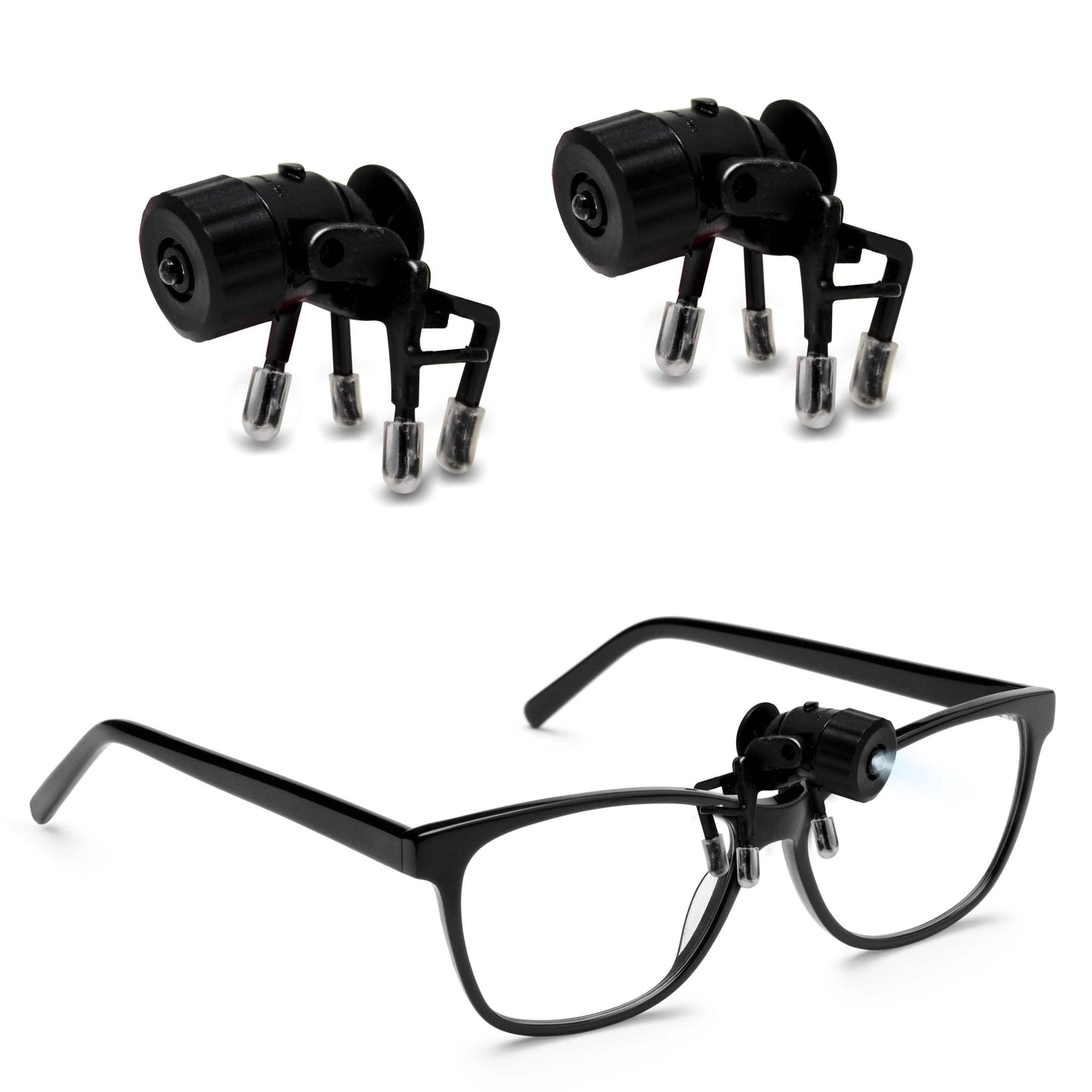 2-Pack: Bright Basics Universal Clip-On Led Glasses Light