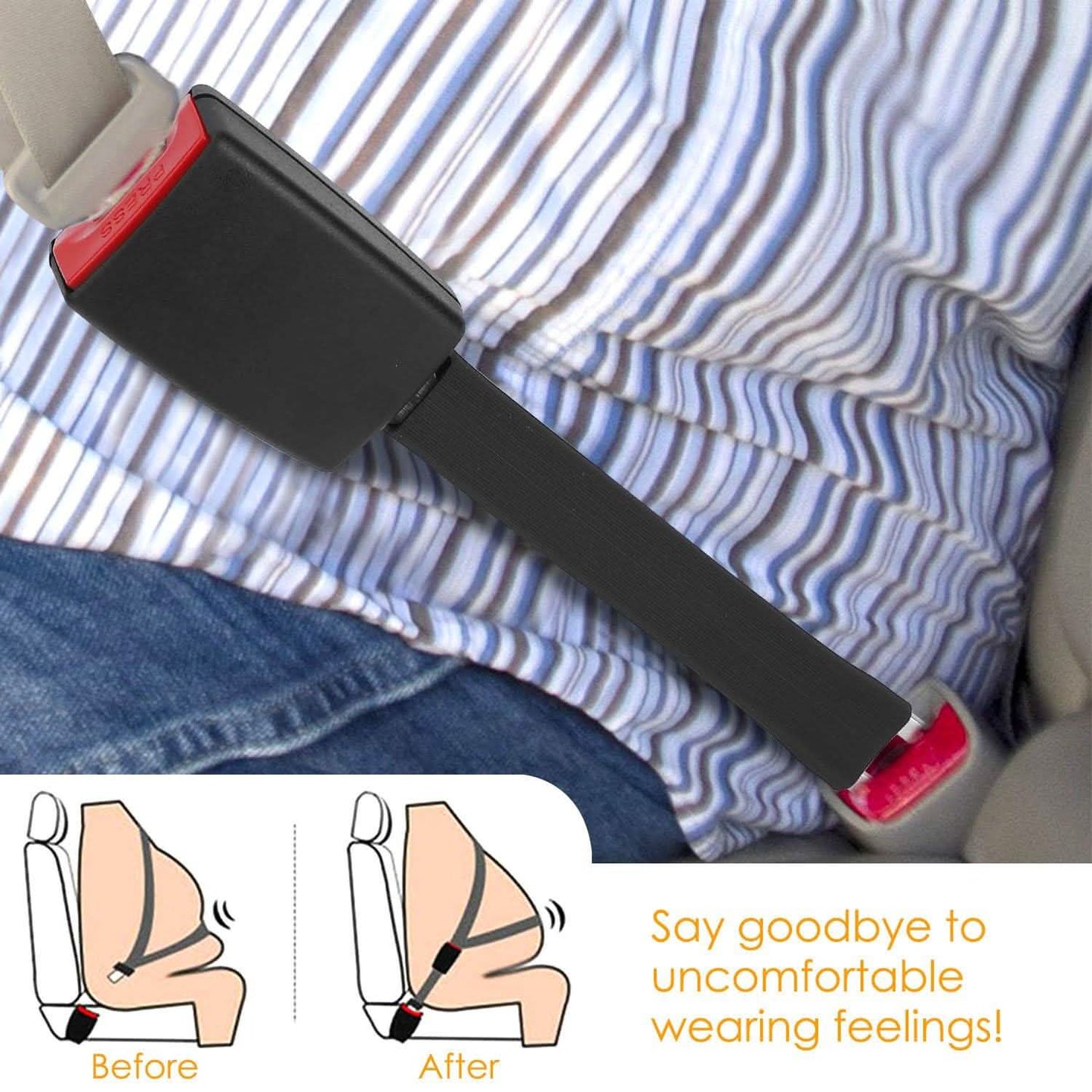 2-Pack: Car Seat Belt Extender