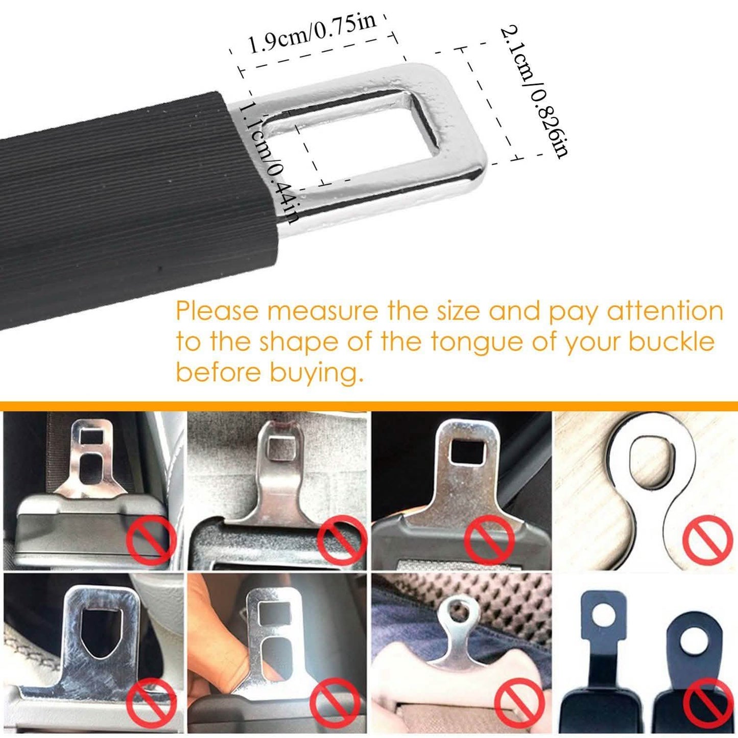 2-Pack: Car Seat Belt Extender