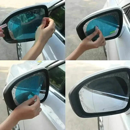 2-Pack: Car Waterproof Transparent Film Rearview Mirror Protection