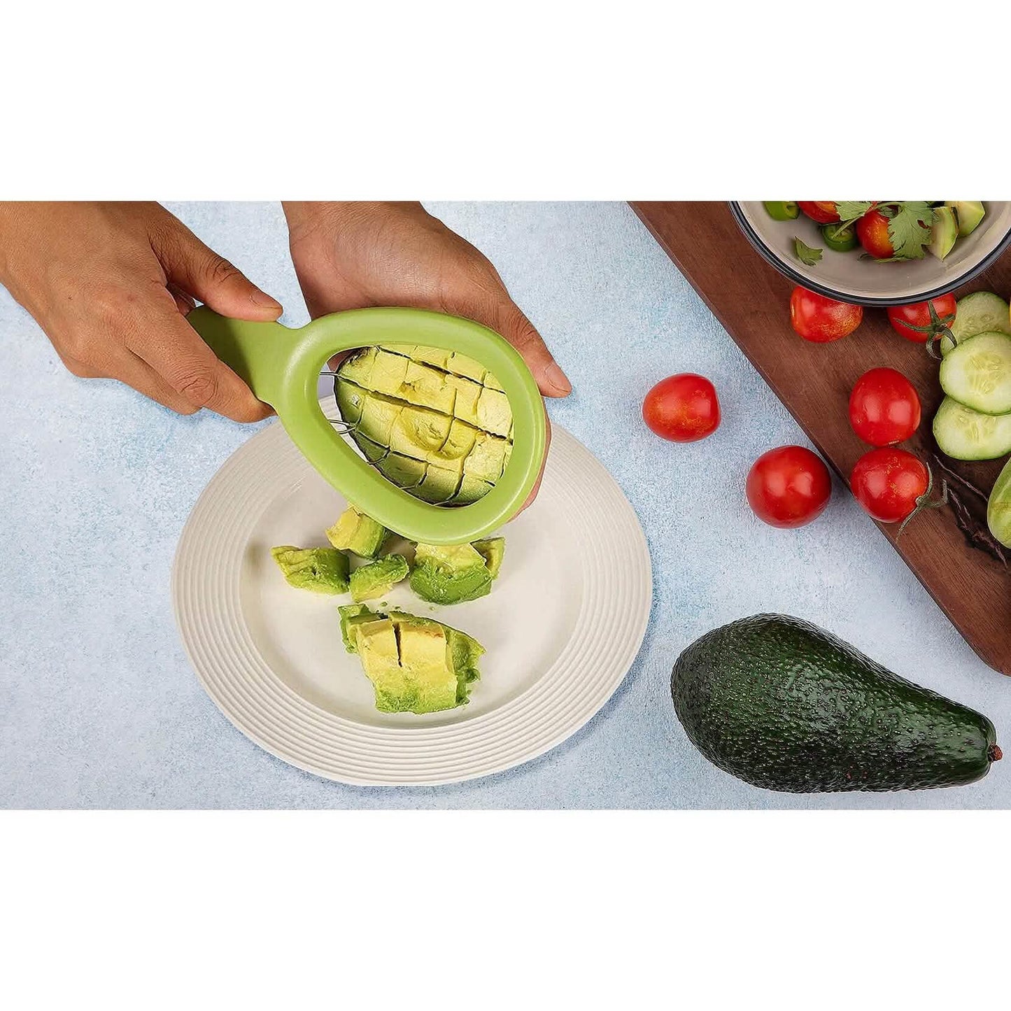 2-Pack: Complete Avocado Slicer Seed Remover Cubber Cutter