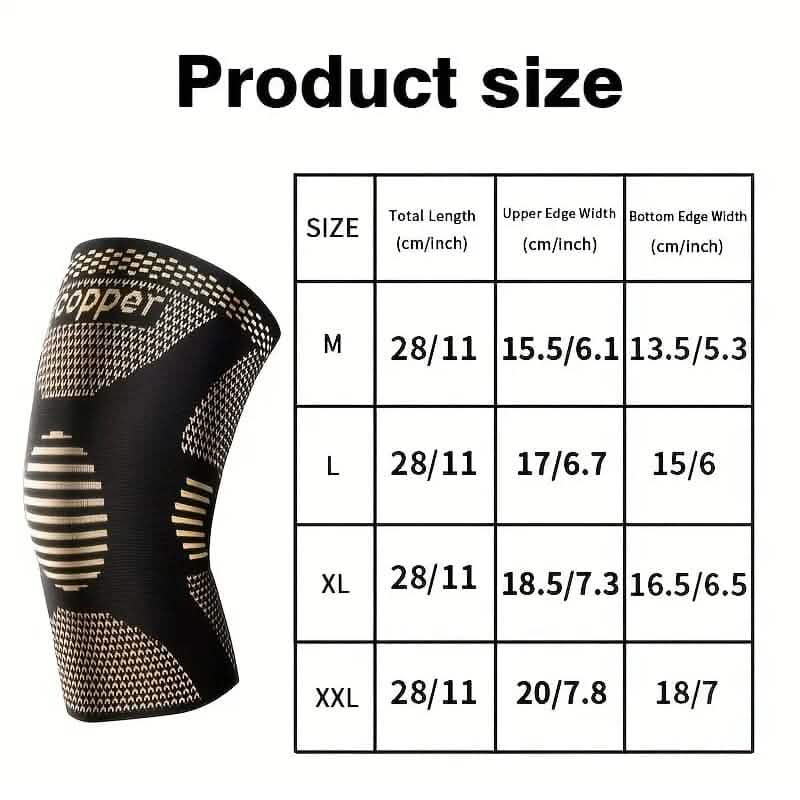 2-Pack: Copper Compression Knee Brace