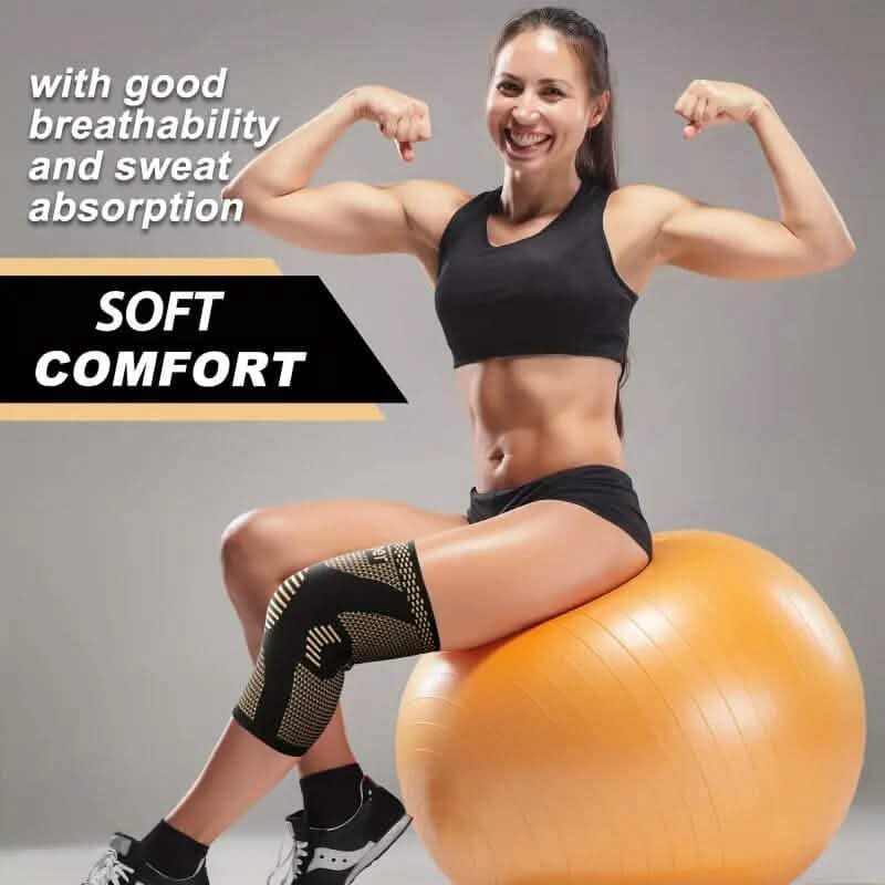 2-Pack: Copper Compression Knee Brace