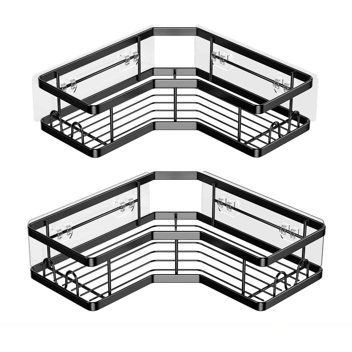2-Pack: Corner Shower Caddy No Drilling Adhesive Shower Organizer