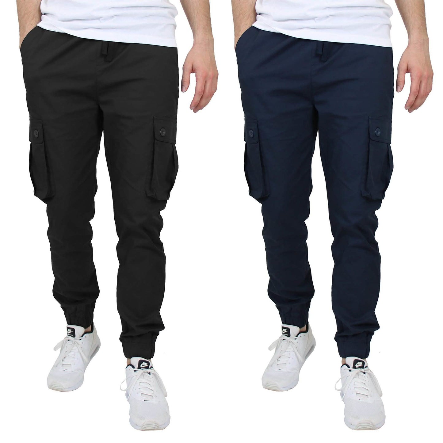 2-Pack Cotton Stretch Cargo Jogger Pants