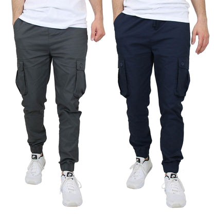 2-Pack Cotton Stretch Cargo Jogger Pants