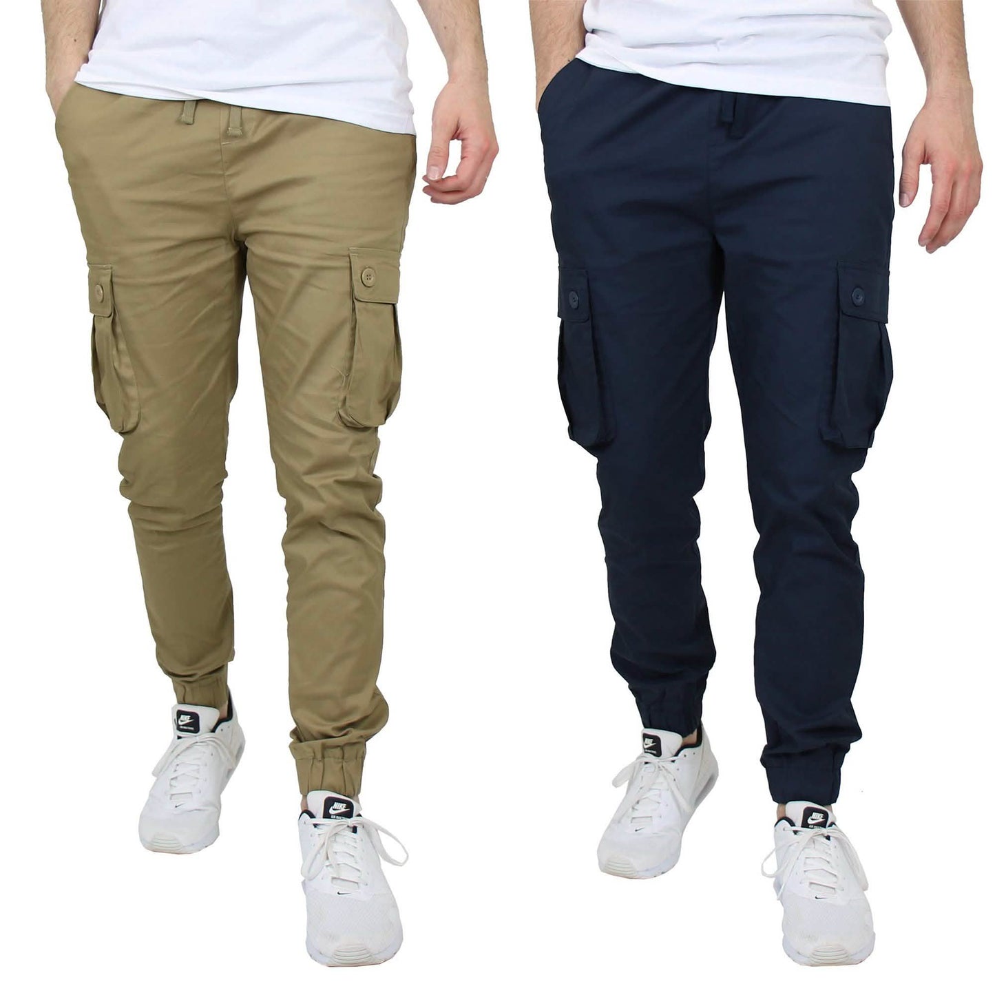 2-Pack Cotton Stretch Cargo Jogger Pants