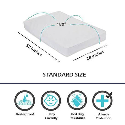 2-Pack: Deluxe Vinyl Zippered Crib Mattress Cover
