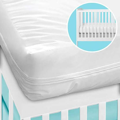 2-Pack: Deluxe Vinyl Zippered Crib Mattress Cover