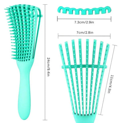 2-Pack: Detangler Brush for Curly Hair, Afro Textured 3a to 4c Kinky Wavy