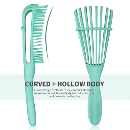 2-Pack: Detangler Brush for Curly Hair, Afro Textured 3a to 4c Kinky Wavy