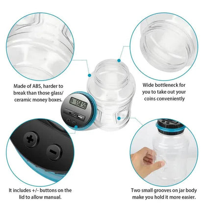 Digital Counting Money Jar