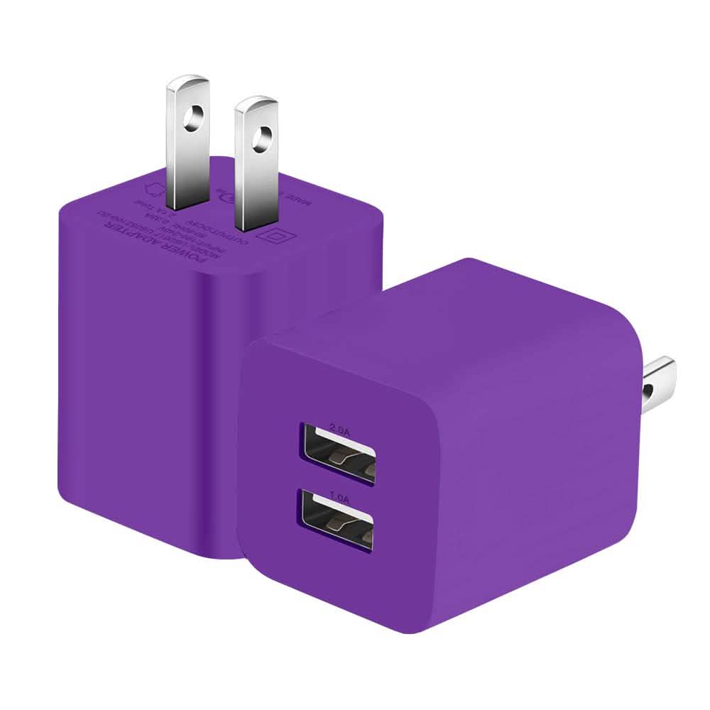 2-Pack: Dual Port USB Wall Charger