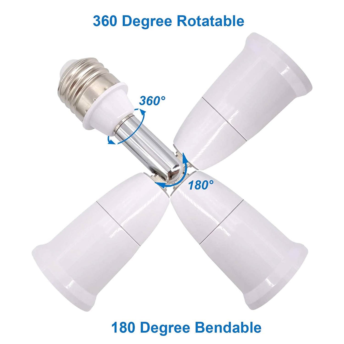 2-Pack: E26/E27 Lamp Holder Extender