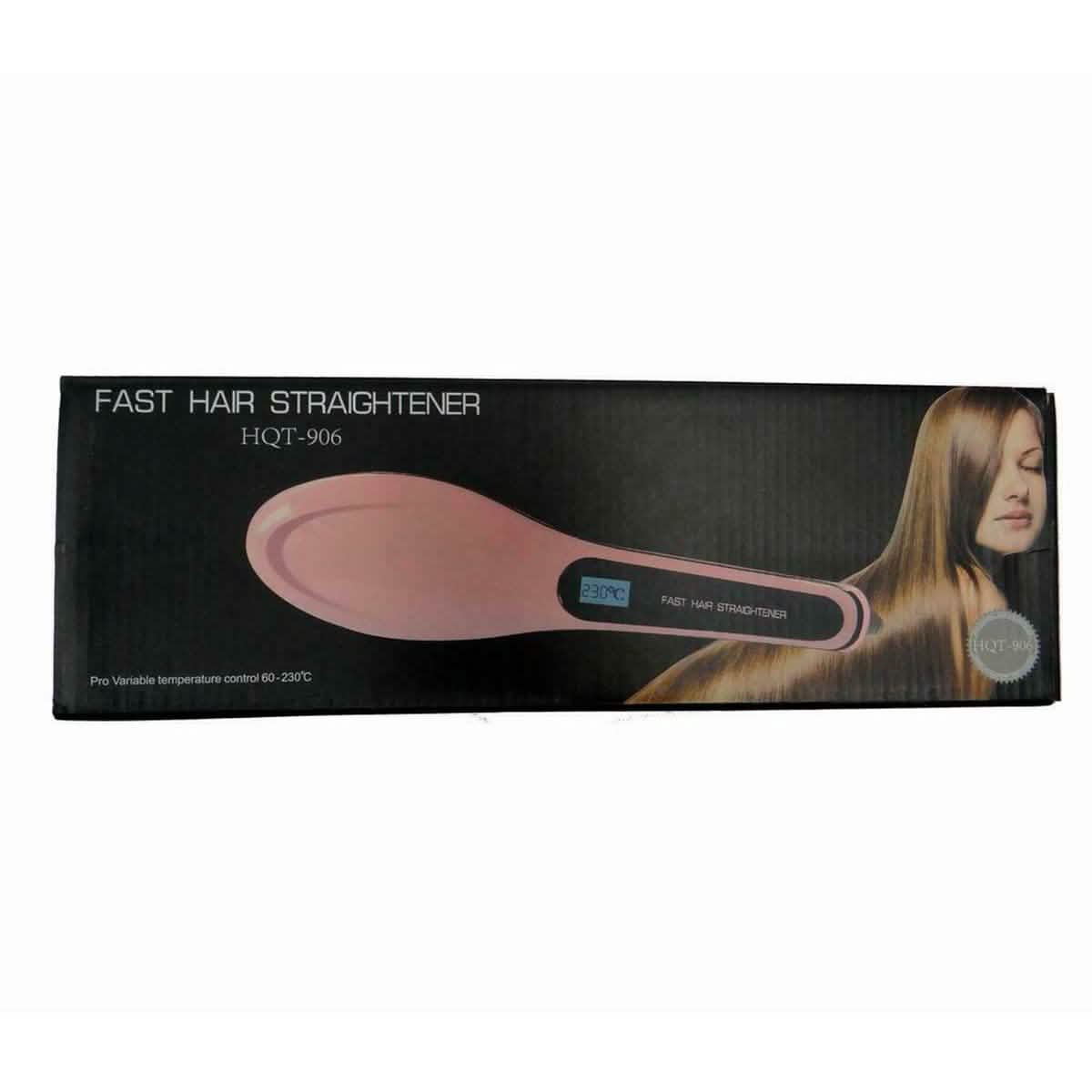 2-Pack: Electronic Fast Hair Straightener with Detangling Brush