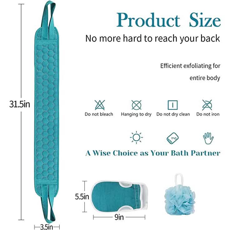 2-Pack: Exfoliating Body Scrubber Set