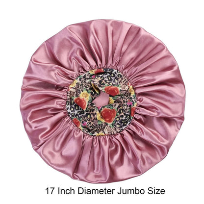 2-Pack: Extra Large Satin Bonnets for Sleeping