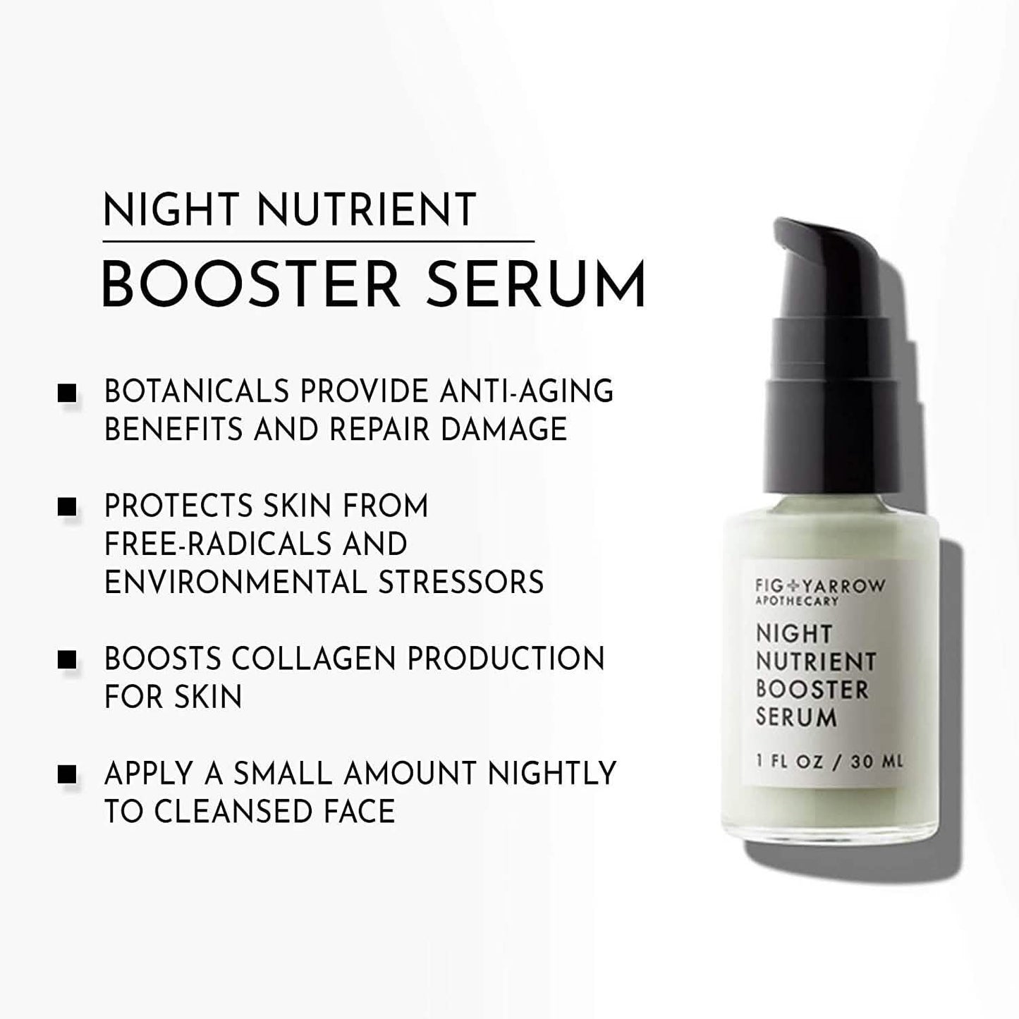 2-Pack: Fig+Yarrow Night Nutrients Booster Serum 1 FL OZ