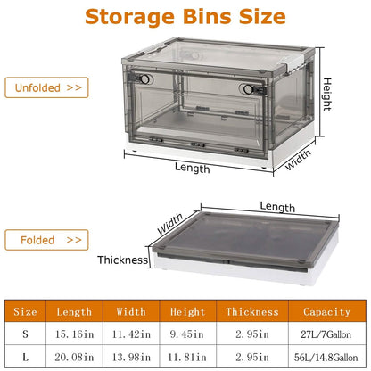 2-Pack: Foldable Storage Bins Collapsible Storage Box Organizer