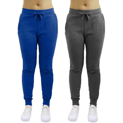 2-Pack: Galaxy By Harvic Women's Heavyweight Fleece-Lined Joggers