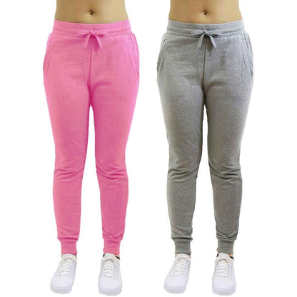 2-Pack: Galaxy By Harvic Women's Heavyweight Fleece-Lined Joggers