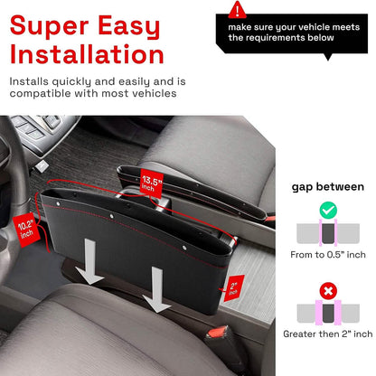 2-Pack: Gap Filler Car Seat Organizer