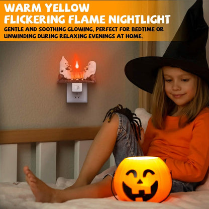 2-Pack: Ghost Campfire Flickering Flame Night