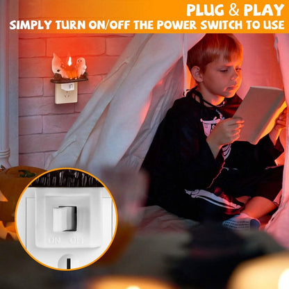 2-Pack: Ghost Campfire Flickering Flame Night