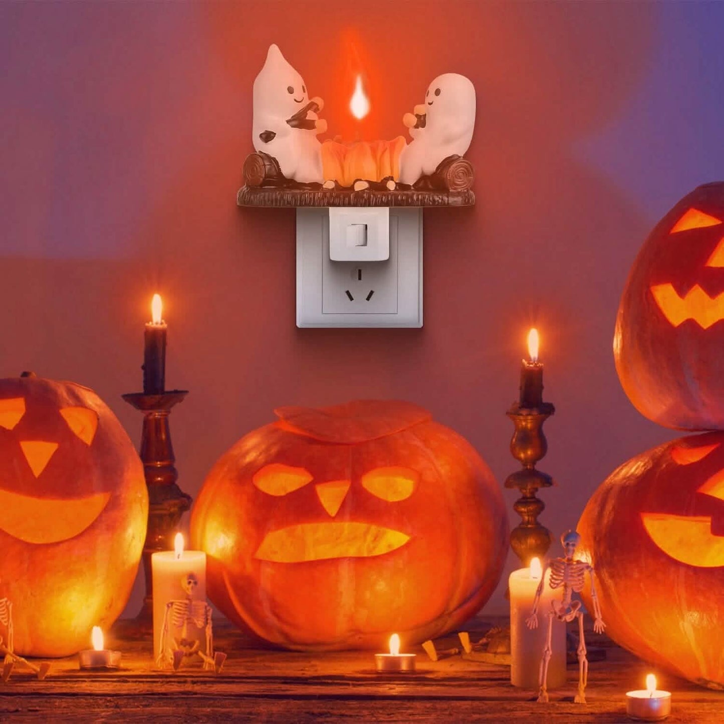 2-Pack: Ghost Campfire Flickering Flame Night