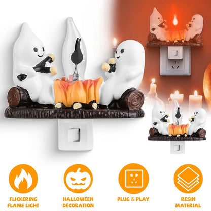 2-Pack: Ghost Campfire Flickering Flame Night