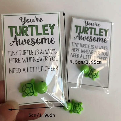 2-Pack: Green Tiny Turtle Good Luck Charm