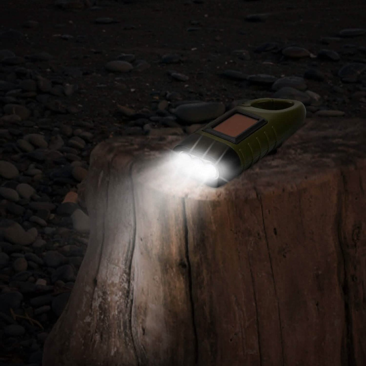 2-Pack: Hand Crank Solar Powered Flashlight