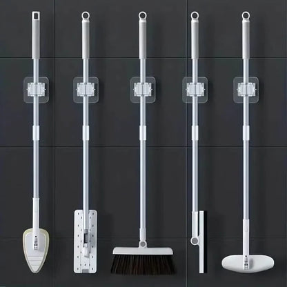 2-Pack: Hanging Mop Storage Rack with Buckle